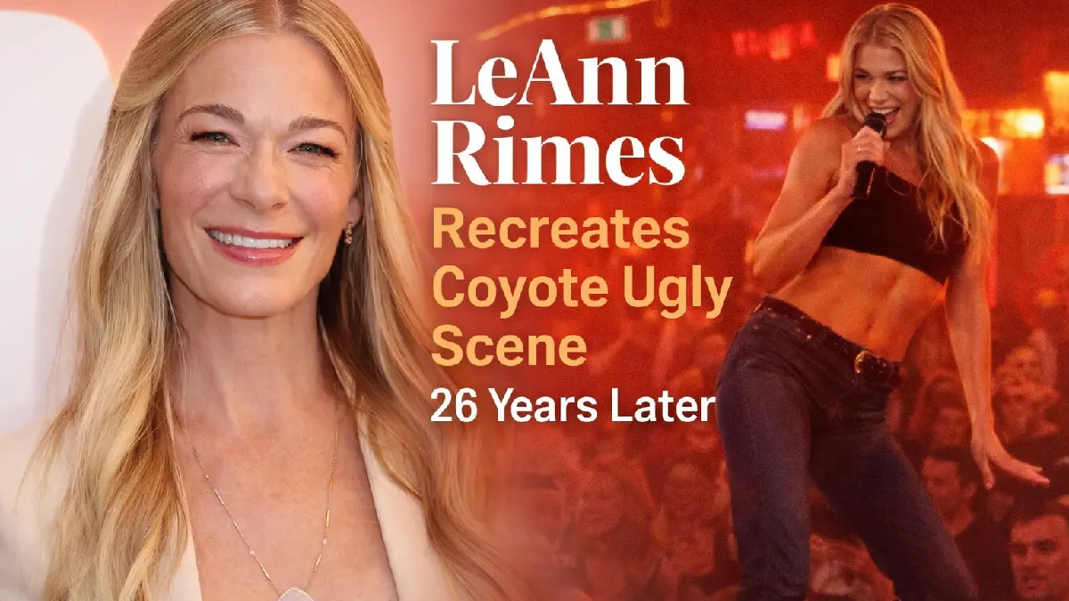 LeAnn Rimes Recreates Coyote Ugly Scene 26 Years Later