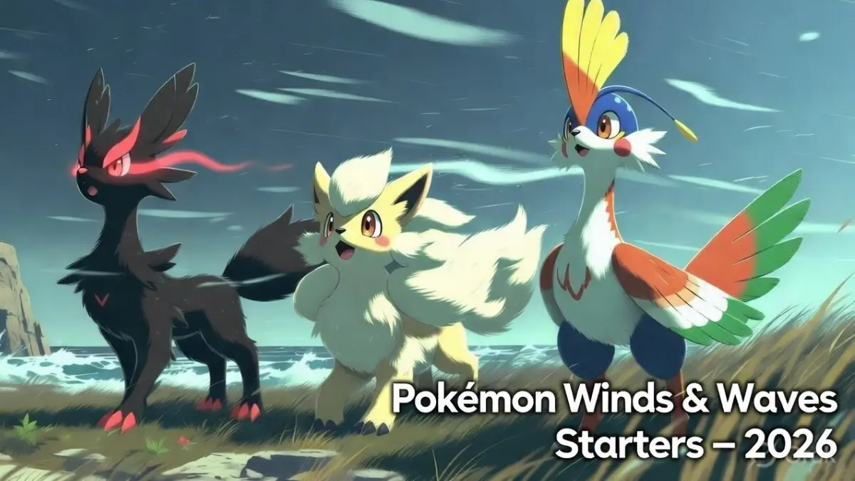 Pokemon Winds and Waves Starters Revealed