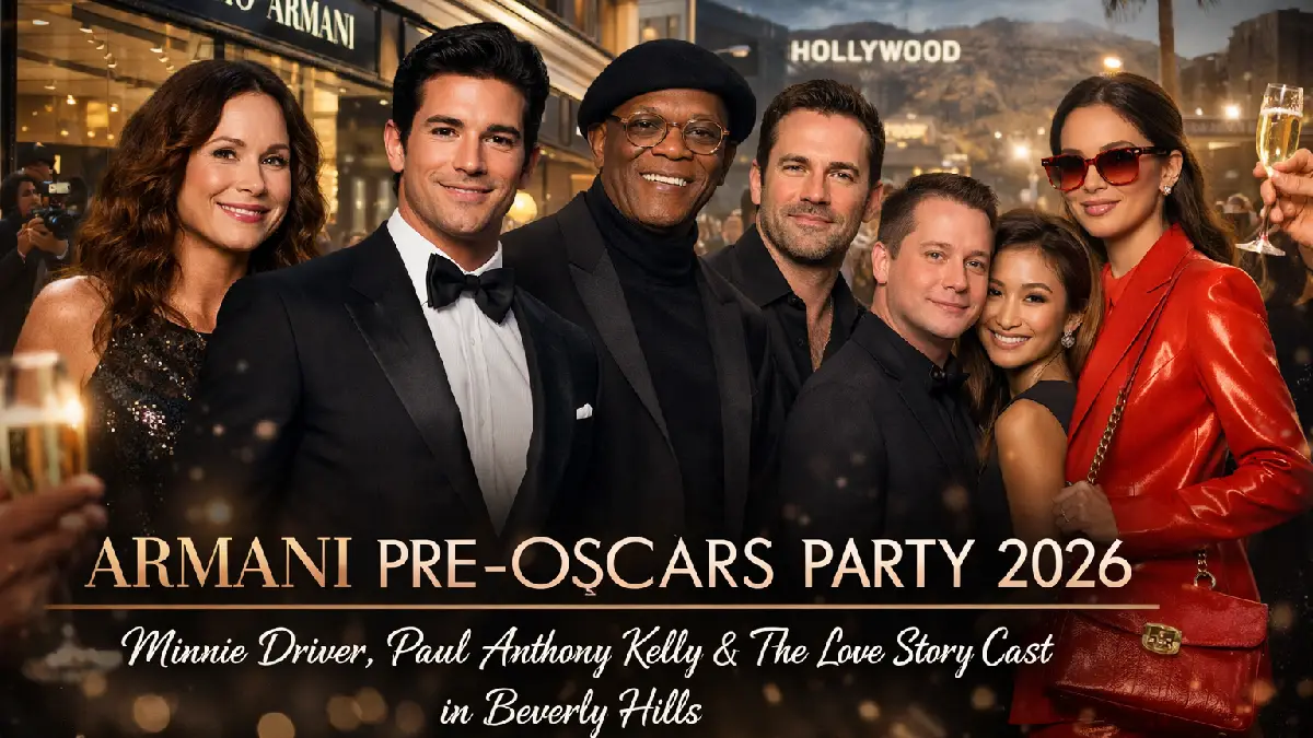 Armani Pre-Oscars Party 2026: Minnie Driver, Paul Anthony Kelly, and the Love Story Cast Light Up Beverly Hills