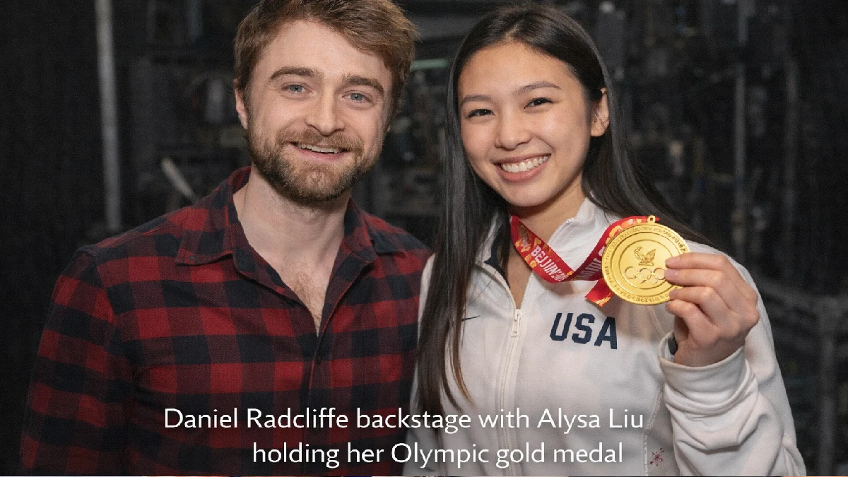 Daniel Radcliffe Meets Olympic Champion, Talks Fitness & Work