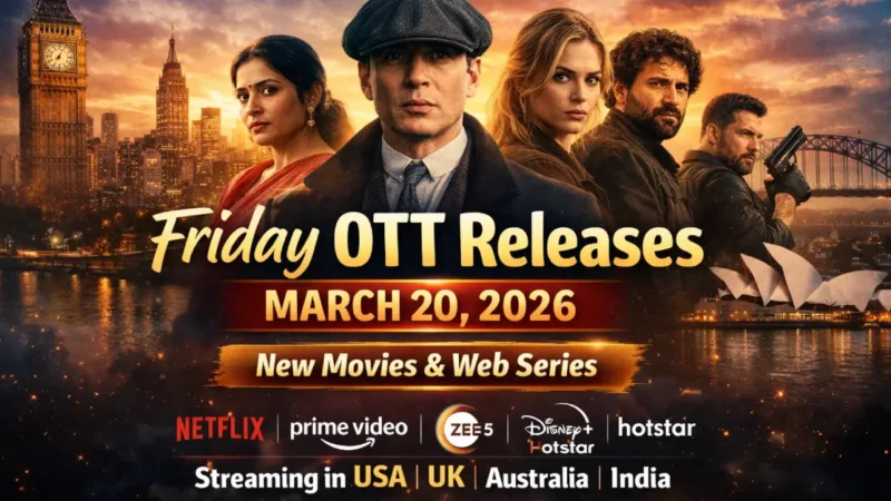 Friday OTT Releases March 20, 2026: New Movies & Series