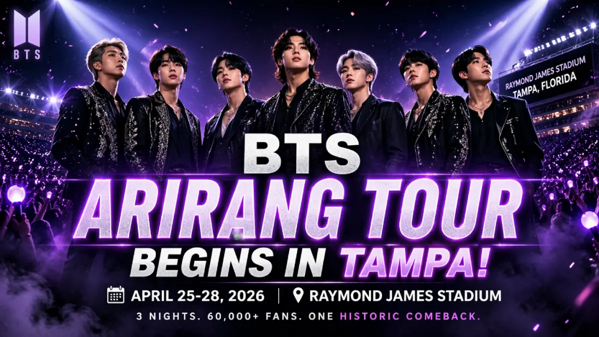 BTS ARIRANG Tour Begins in Tampa With Massive Crowd