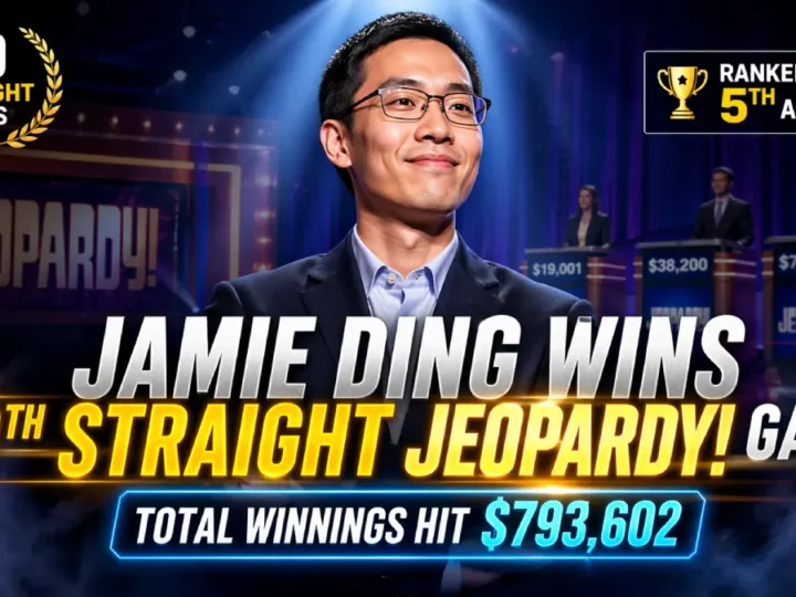 Jamie Ding Climbs Jeopardy Ranks With 29 Straight Wins