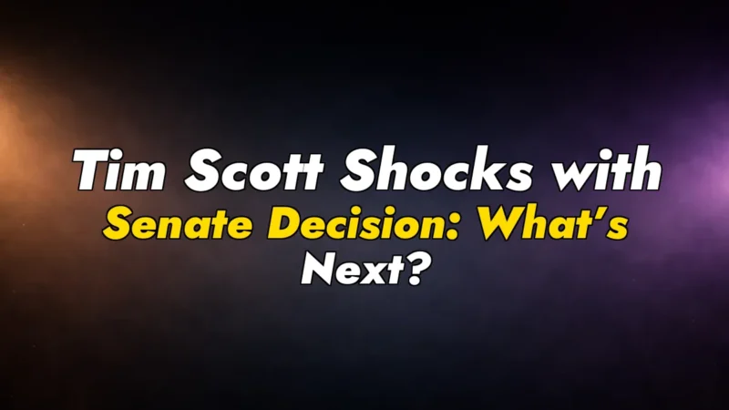 Tim Scott Shocks with Senate Decision: What’s Next?