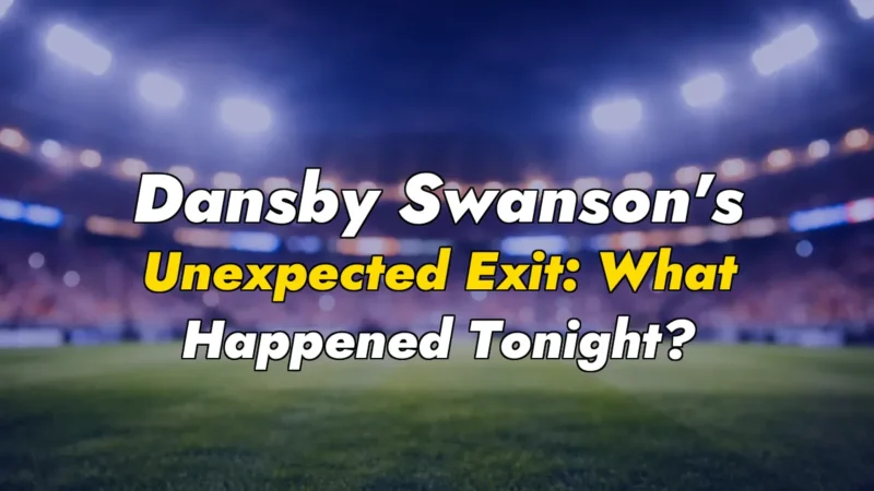 Dansby Swanson’s Unexpected Exit: What Happened Tonight?